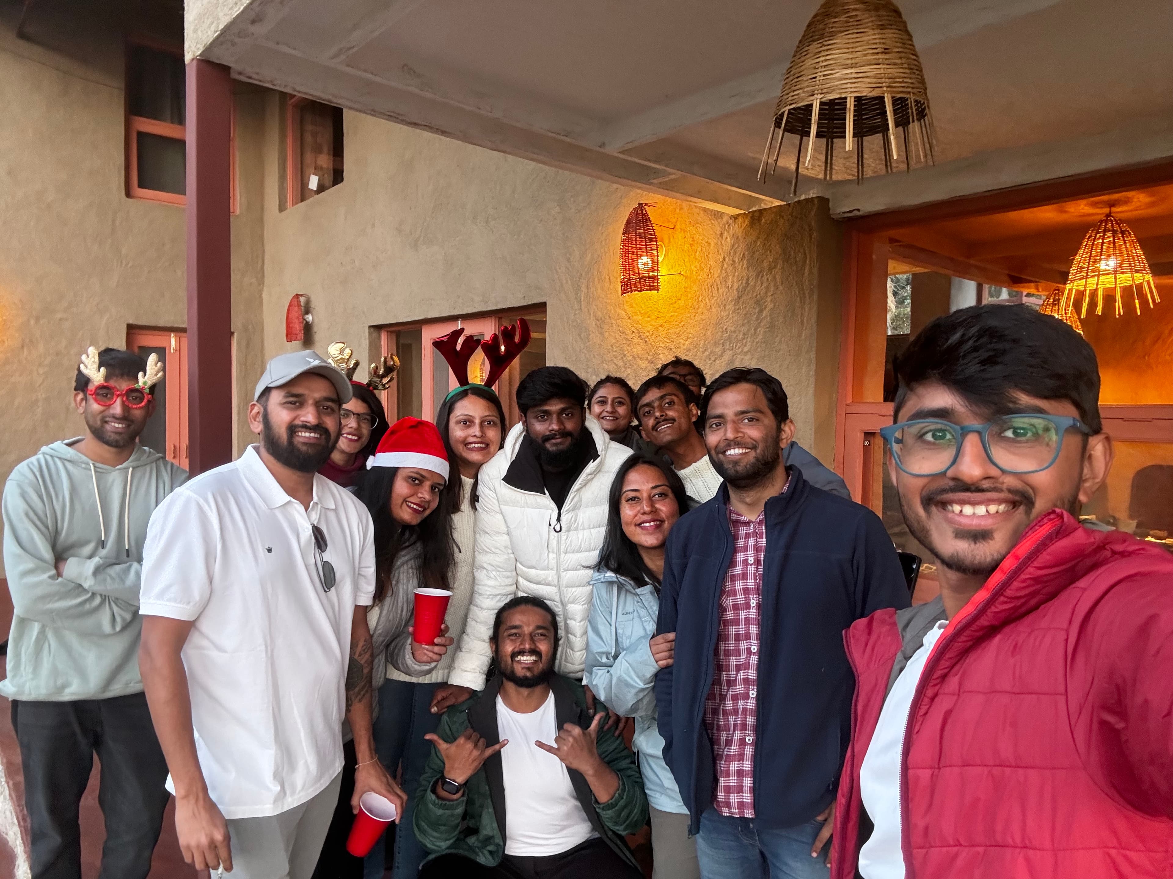 Group of travelers enjoying